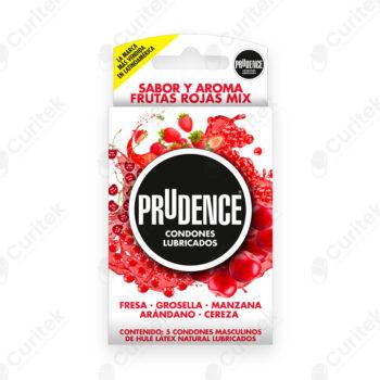 PRUDENCE FRUTOS ROJAS MIX 5 PZ CONDONES LUBRICADOS