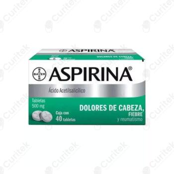 ASPIRINA ACIDO ACETILSALICILICO 500 MG 40 TABS BAYER