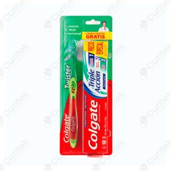 COLGATE KIT CEPILLO TWISTER + PASTA TRIPLE ACCIÓN 100 ML